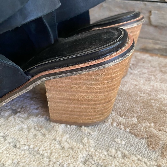 Chinese Laundry Caleb Calvin Black Shooties Open Toe Sandals Block Heel: 7 - Picture 2 of 10